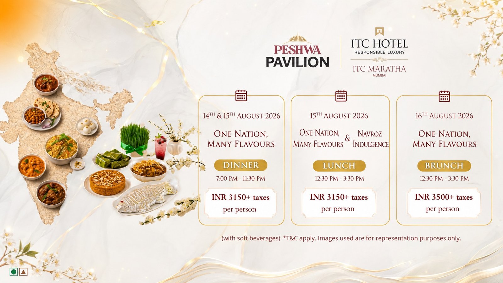 01 Itc Maratha Independence Day Buffet - Luxury Hotel Buffet | BookMyBuffet