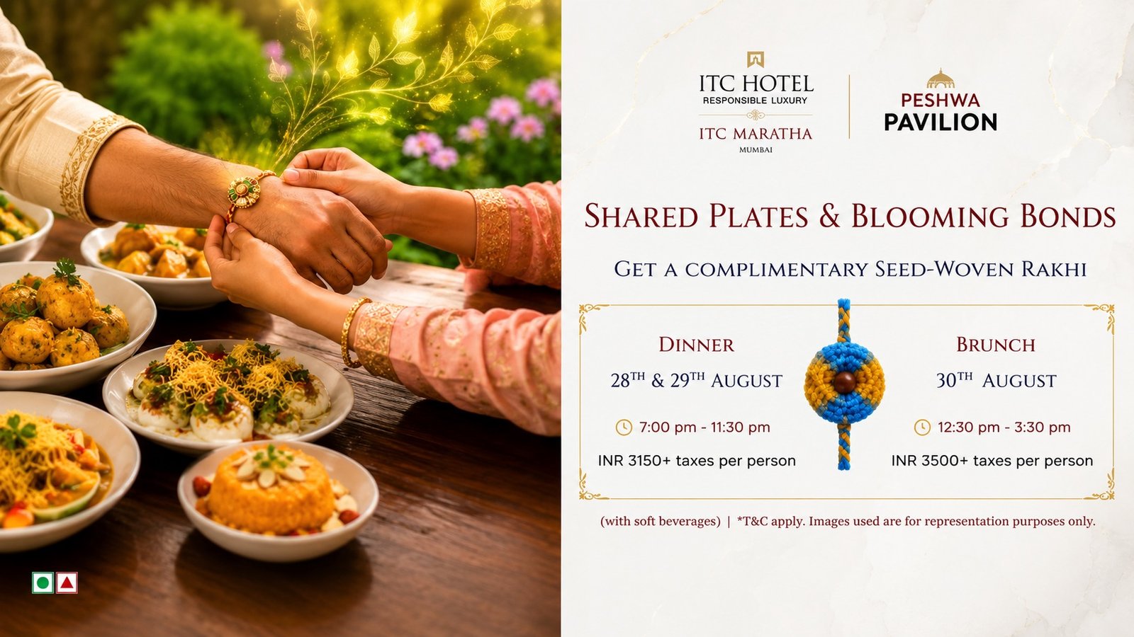 01 Itc Maratha Rakhi Shared Plates - Luxury Hotel Buffet | BookMyBuffet