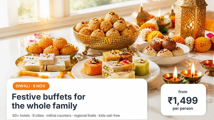 05 Diwali Festive Buffets V2 - Luxury Hotel Buffet | BookMyBuffet