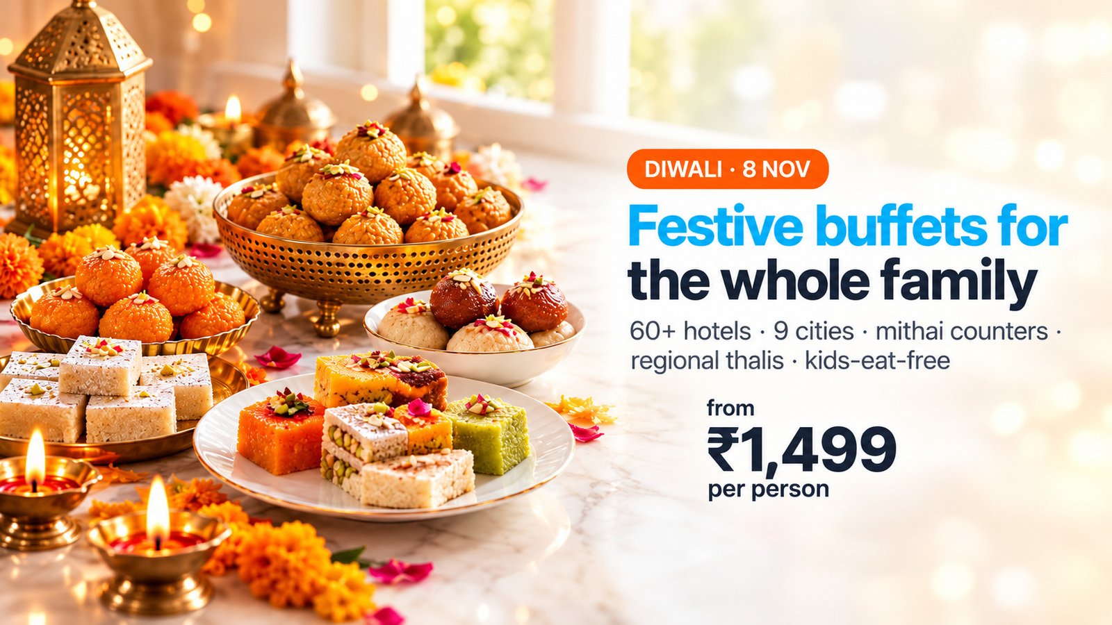 05 Diwali Festive Buffets V5 - Luxury Hotel Buffet | BookMyBuffet